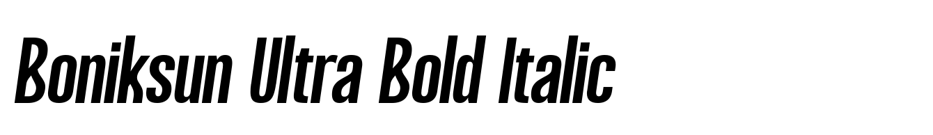 Boniksun Ultra Bold Italic